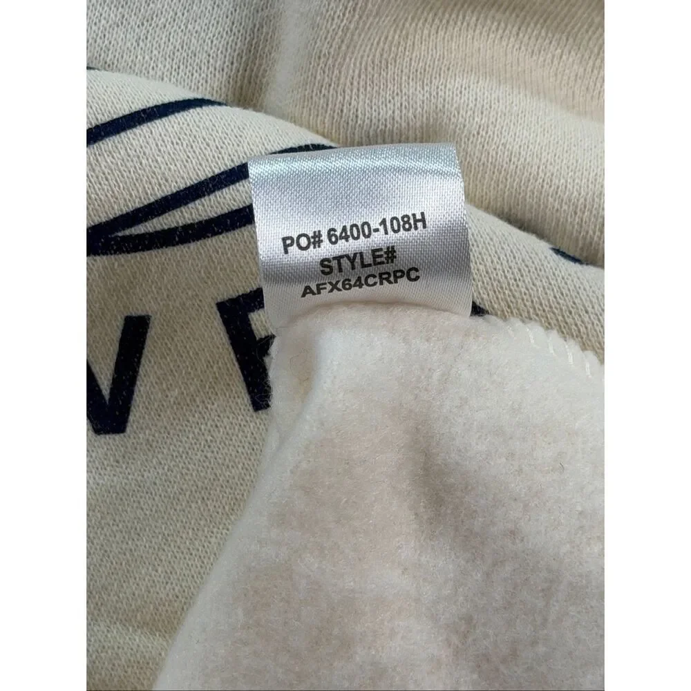 Quinnipiac University Cropped Hoodie Cream Fleece Sweatshirt Size Small NWT CT - Picture 10 of 11